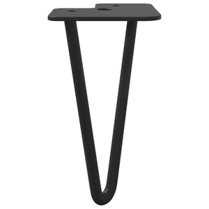 Πόδι επίπλου 12 τεμ. Μαύρο 54.1 x 54.1 x 100 mm Σίδερο