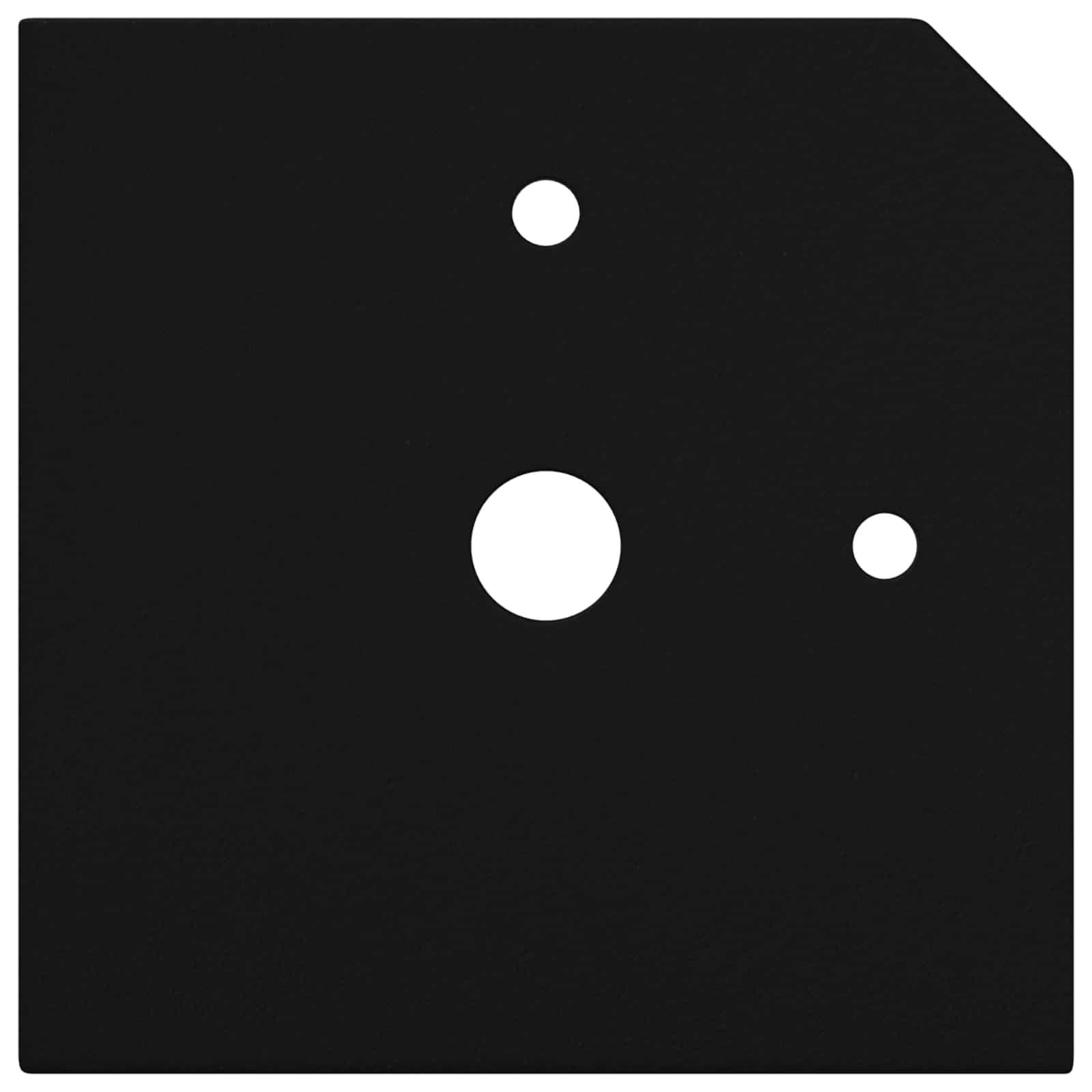 Στηρίγματα 2 pcs Μαύρο 57 x 57 x 100 mm Σίδερο