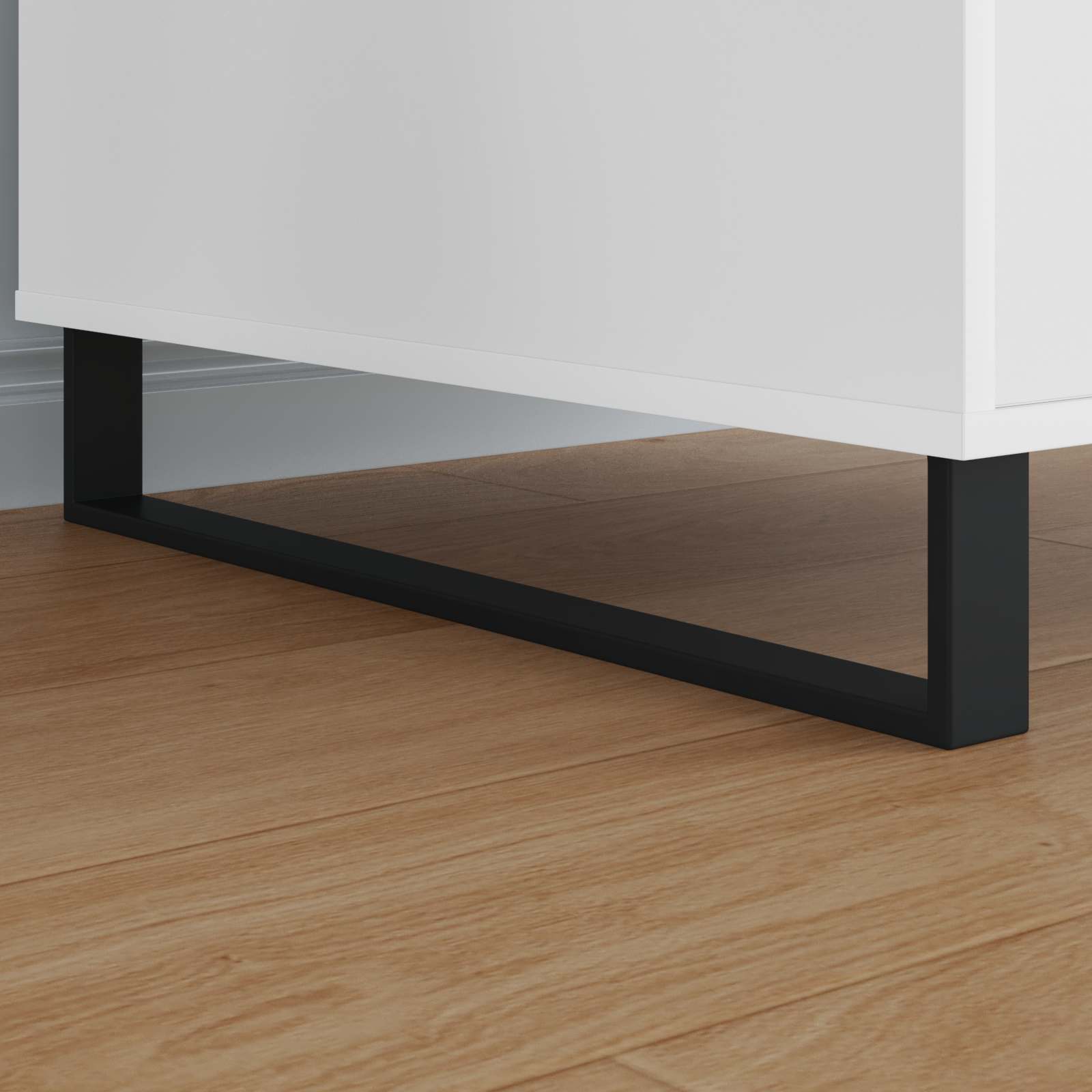 Πόδια Επίπλων 2 pcs Μαύρο 596 x 40,5 x 100 χιλ Σίδερο - Pakobazaar