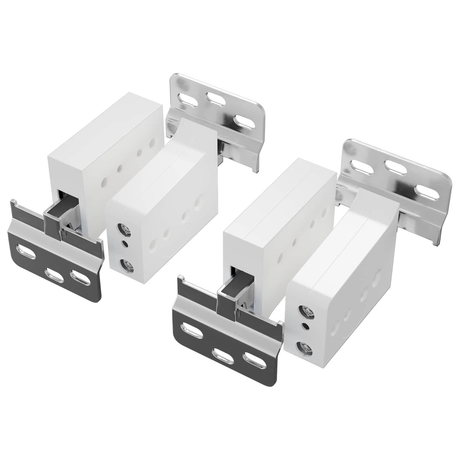 Κρεμαστός Βραχίονας Ντουλαπιού 2 pcs Λευκό 70 x 48 x 19 χιλ - Pakobazaar
