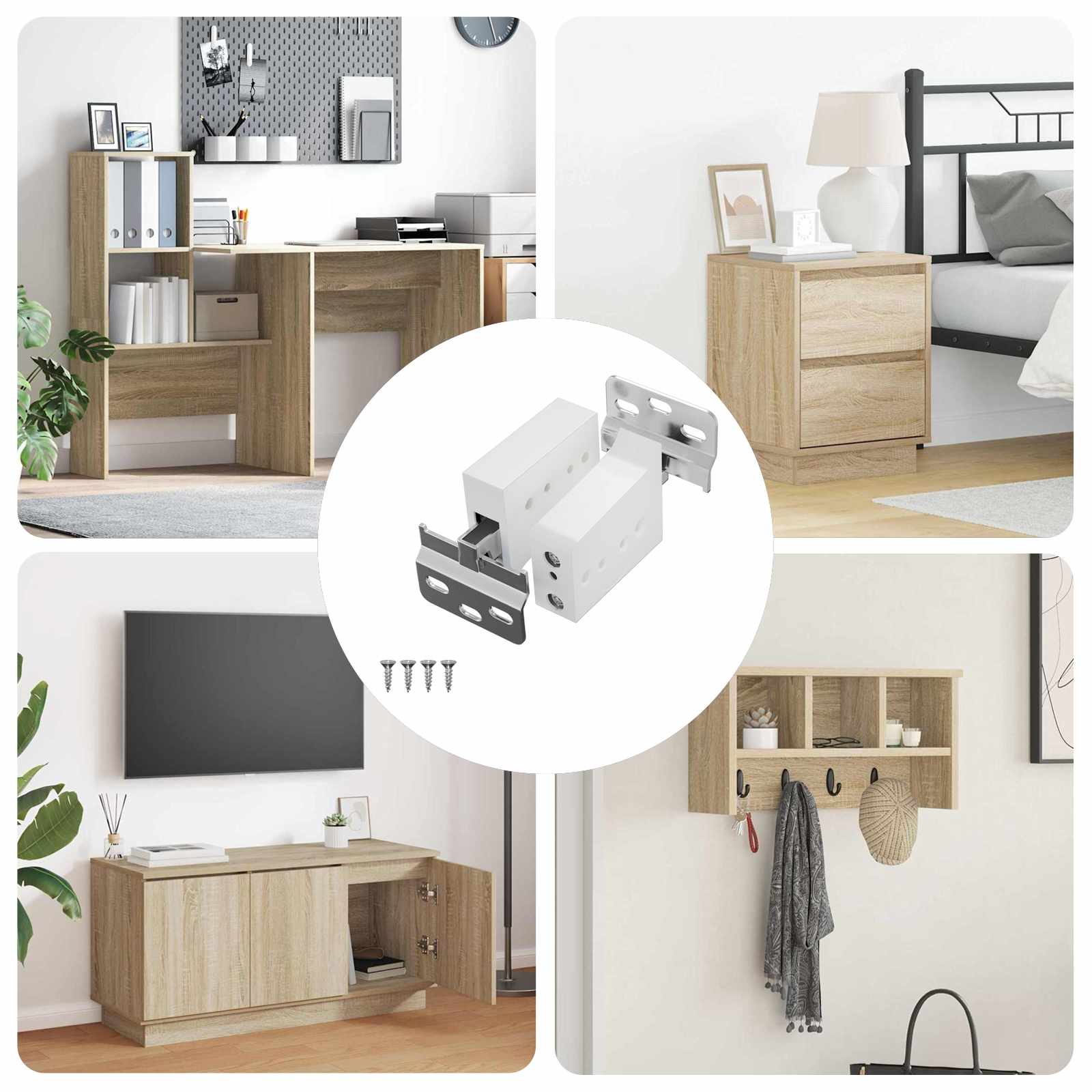 Κρεμαστός Βραχίονας Ντουλαπιού 12 pcs Λευκό 70 x 48 x 19 χιλ - Pakobazaar