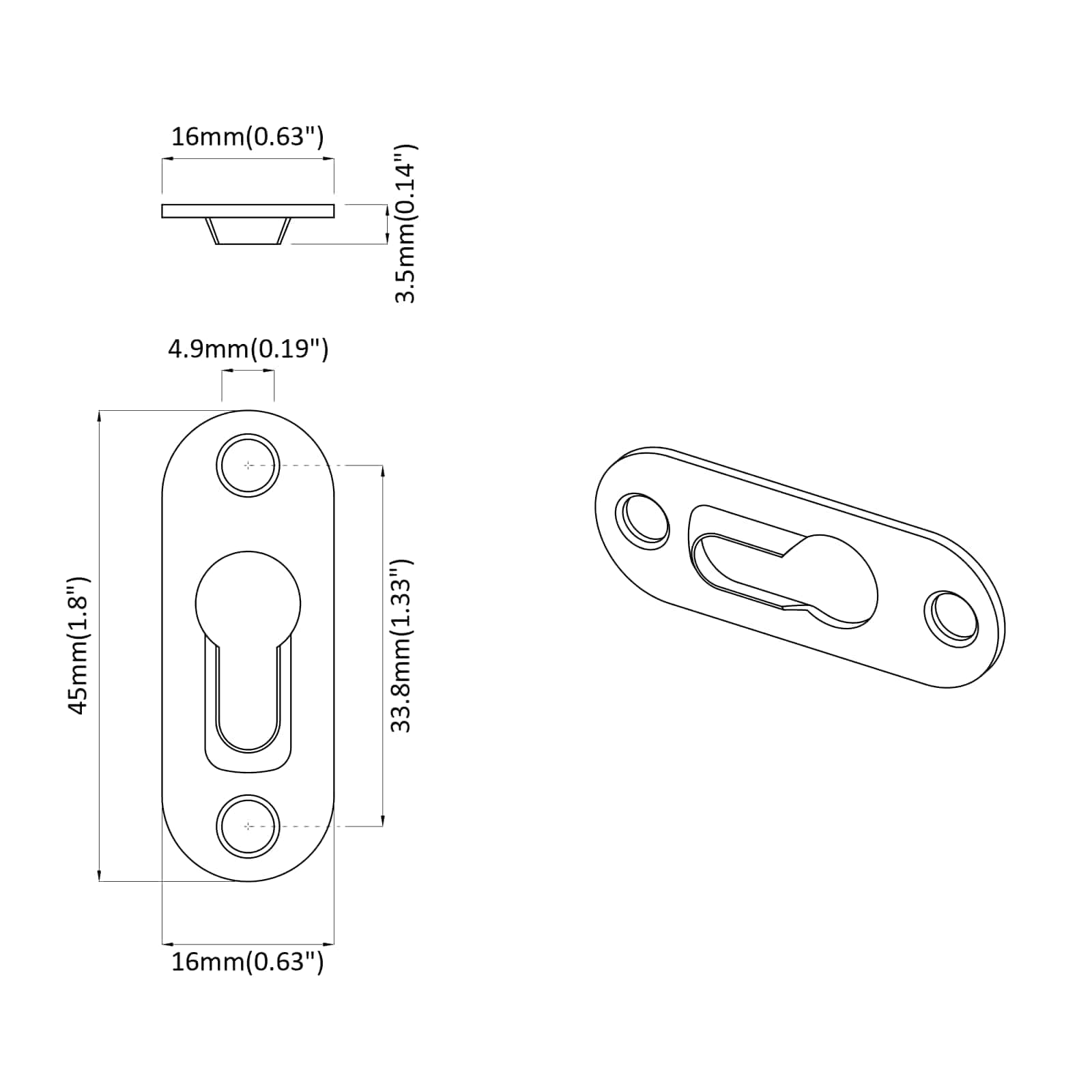 ΚΡΕΜΑΣΤΡΑ ΜΕ ΚΛΕΙΔΩΜΑ 3673 pcs Ασημί 45 x 16 x 3.5 mm Σίδερο