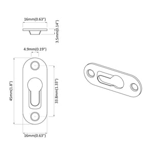 ΚΡΕΜΑΣΤΡΑ ΜΕ ΚΛΕΙΔΩΜΑ 3673 τμχ. Ασημί 45 x 16 x 3.5 mm Σίδερο