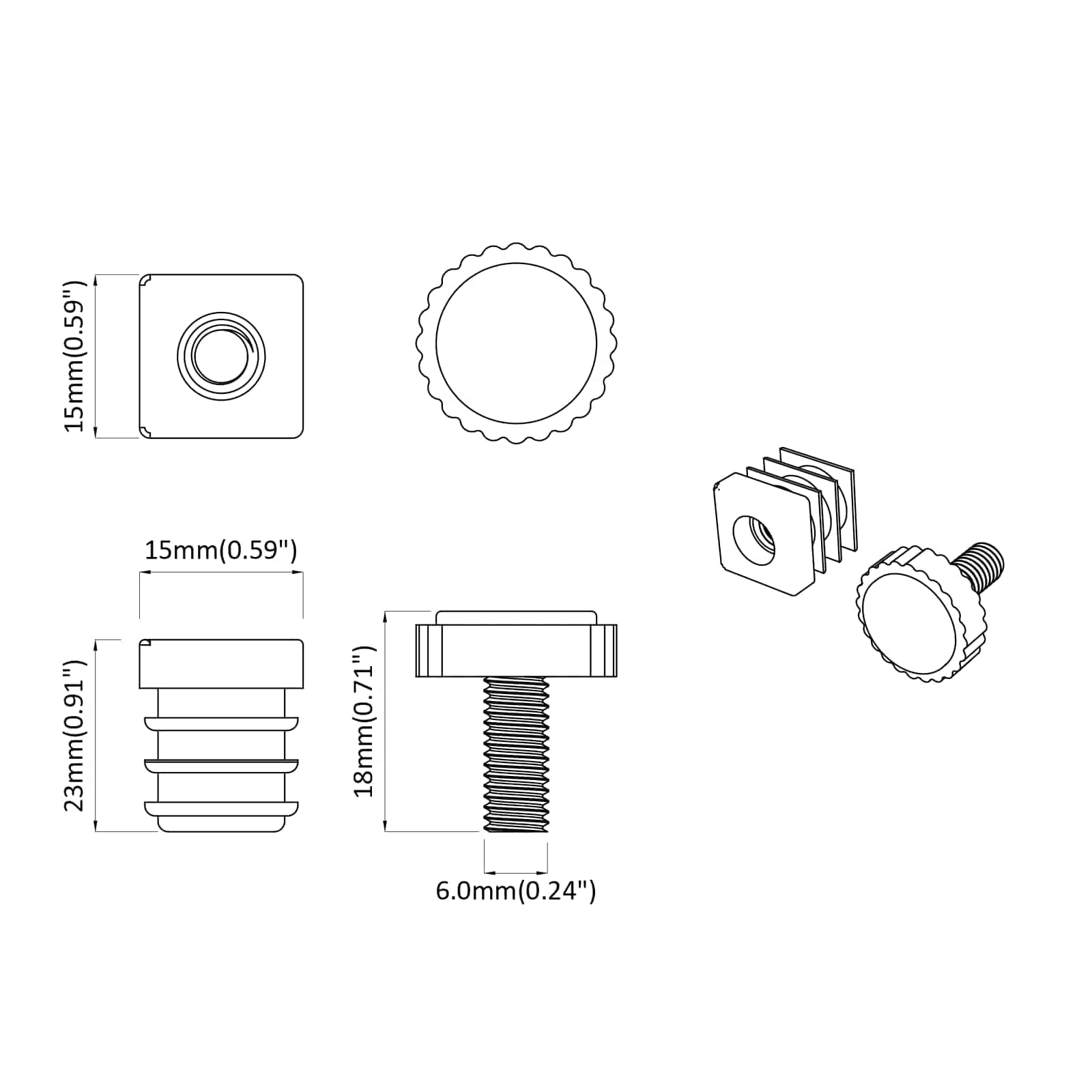 Ζυγοστάθμιση επίπλων Ρυθμιζόμενος 1895 pcs Μαύρο PP