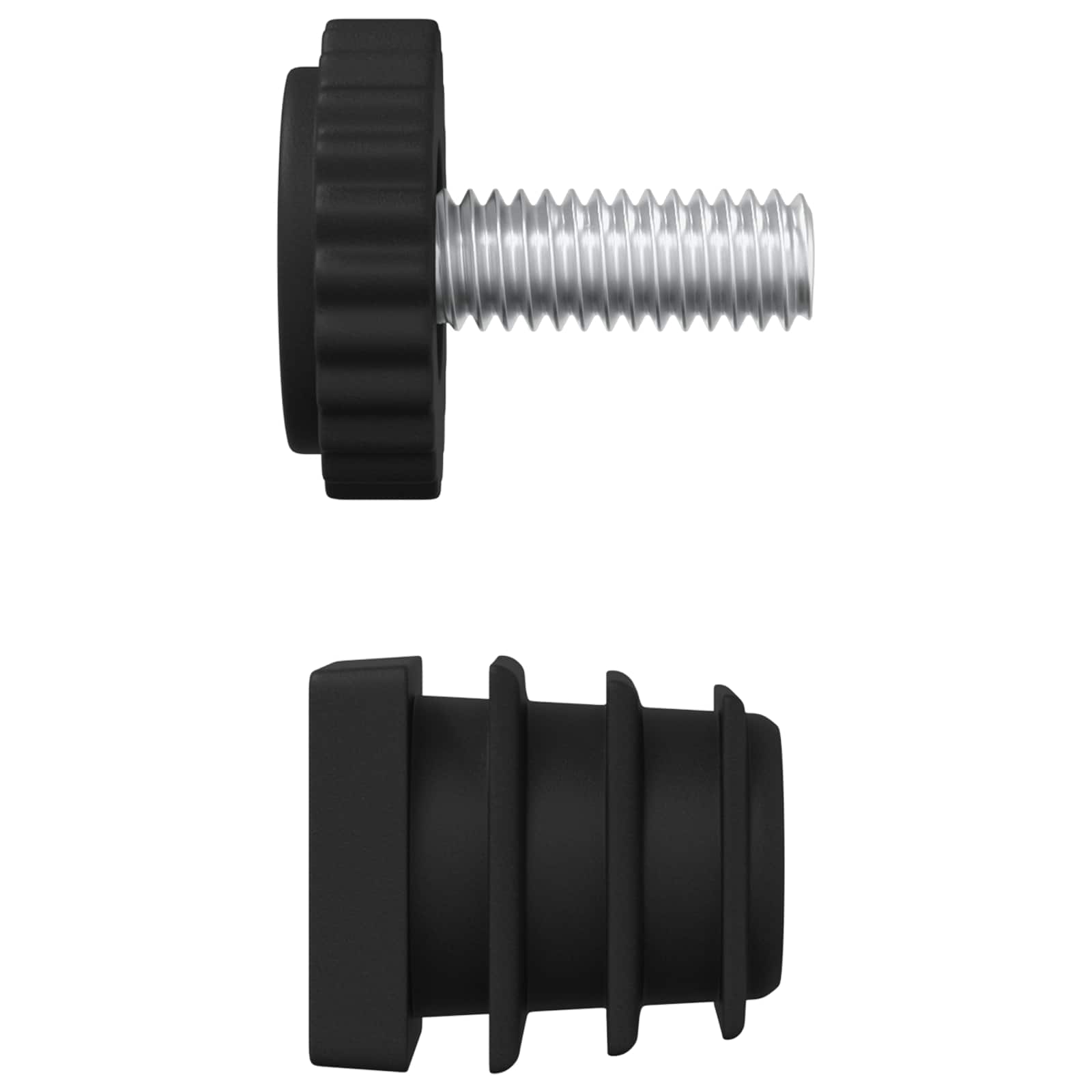 Ζυγοστάθμιση επίπλων Ρυθμιζόμενος 1895 pcs Μαύρο PP