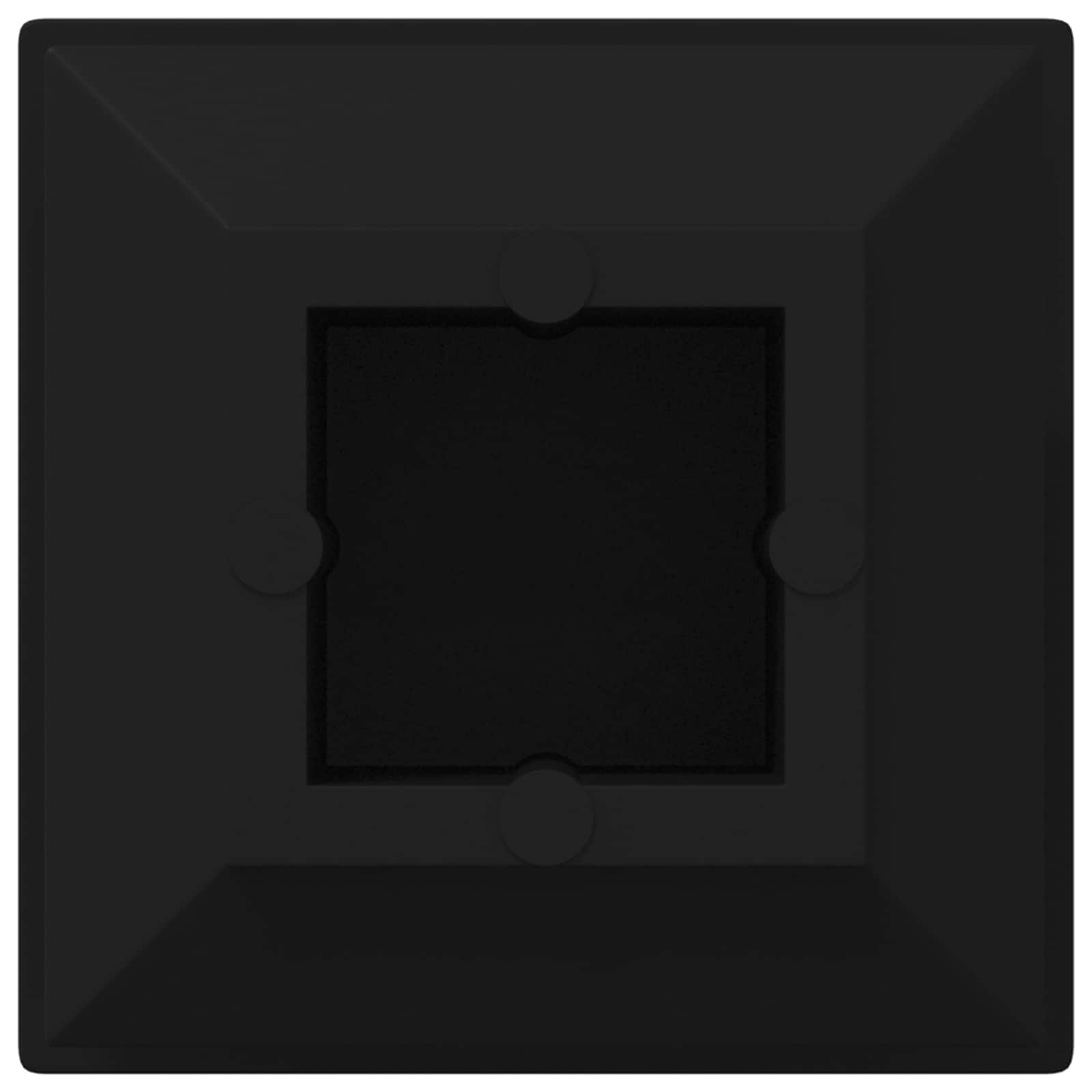 Καπάκια Τέλους 12 pcs Μαύρο 15 x 15 x 15 χιλιοστά PP