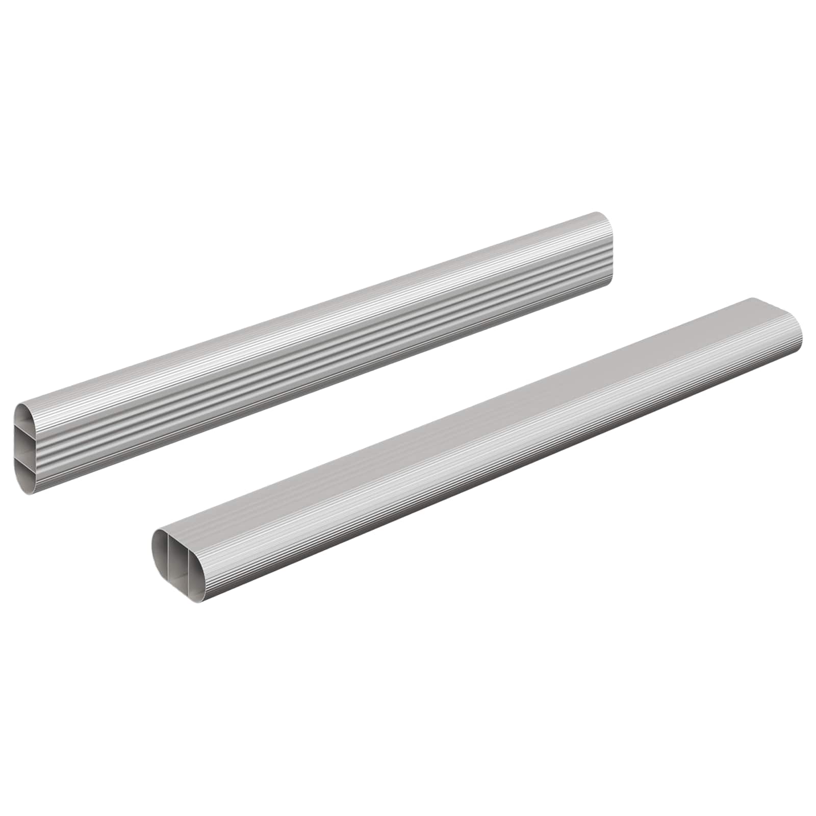 Ράβδος Ντουλάπας 2 pcs Ασημί 264 x 15 x 29 mm Αλουμινένιο Κράμα