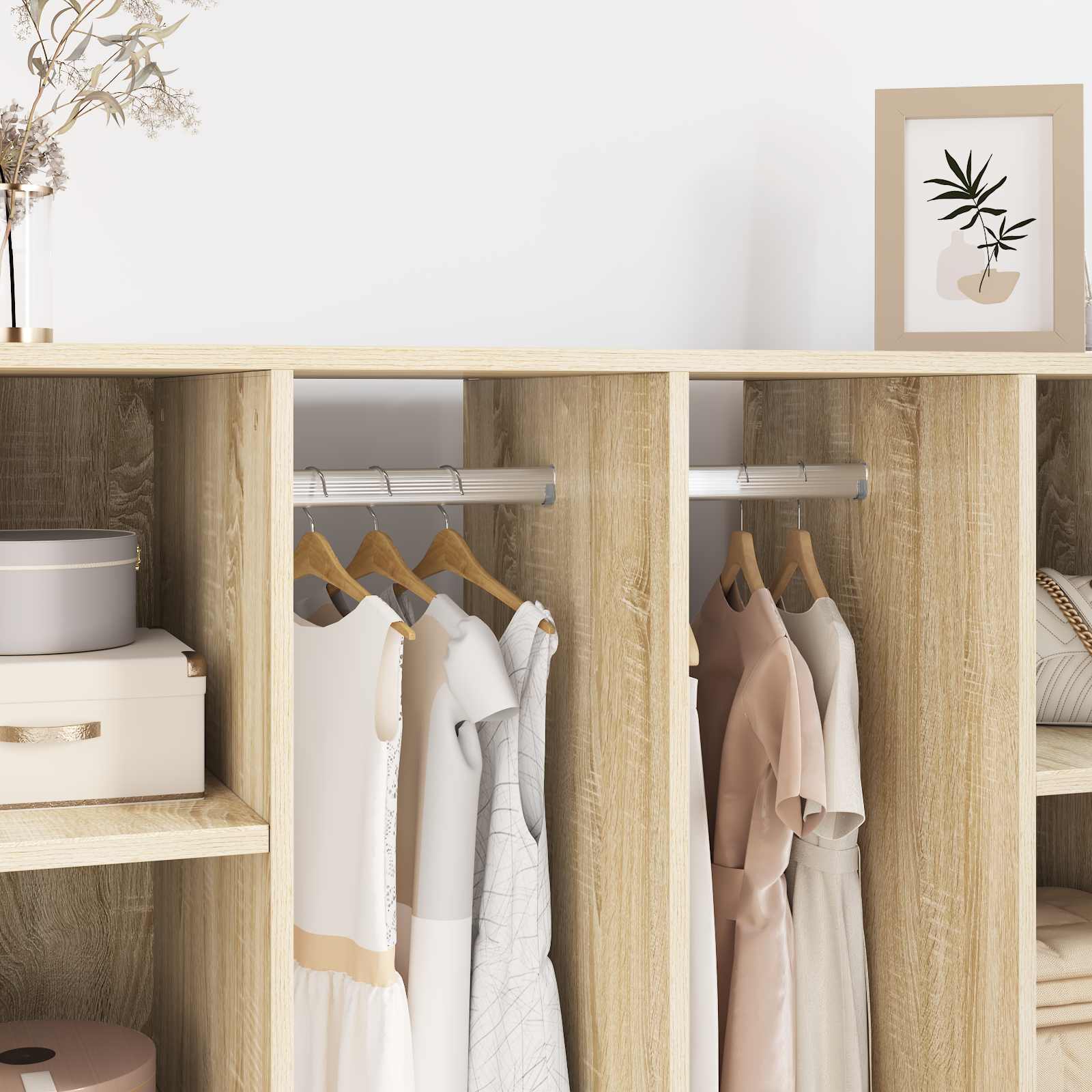 Ράβδος Ντουλάπας 12 pcs Ασημί 764 x 15 x 29 mm