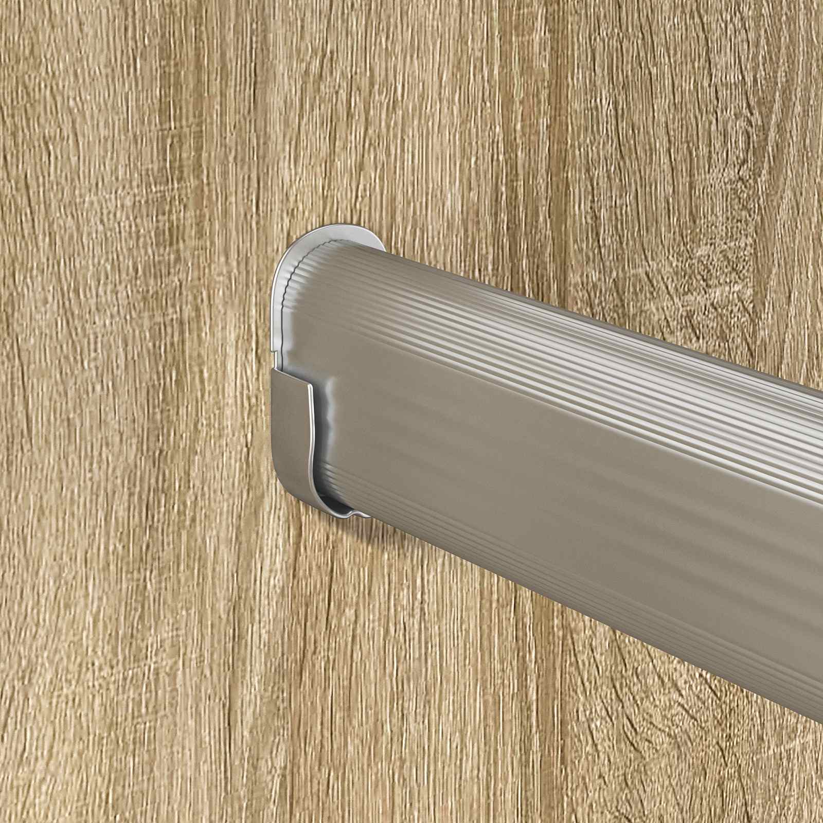 Ράβδος Ντουλάπας 12 pcs Ασημί 764 x 15 x 29 mm