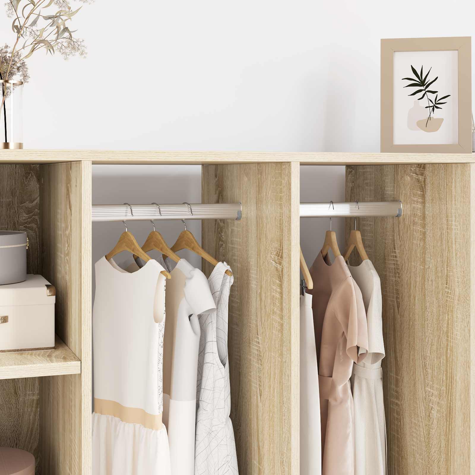 Ράβδος Ντουλάπας 12 pcs Ασημί 764 x 15 x 29 mm