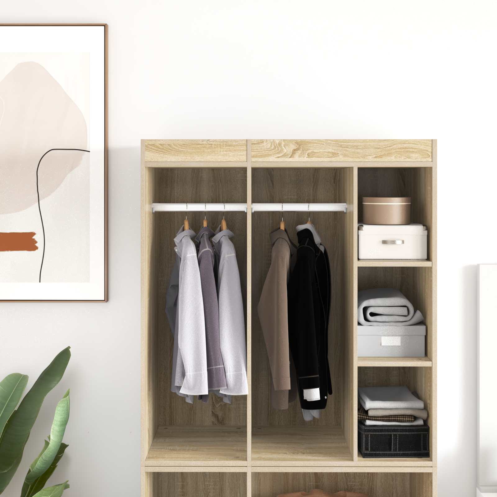 Ράβδος Ντουλάπας 2 pcs Ασημί 372 x 15 x 29 mm Αλουμινένιο Κράμα