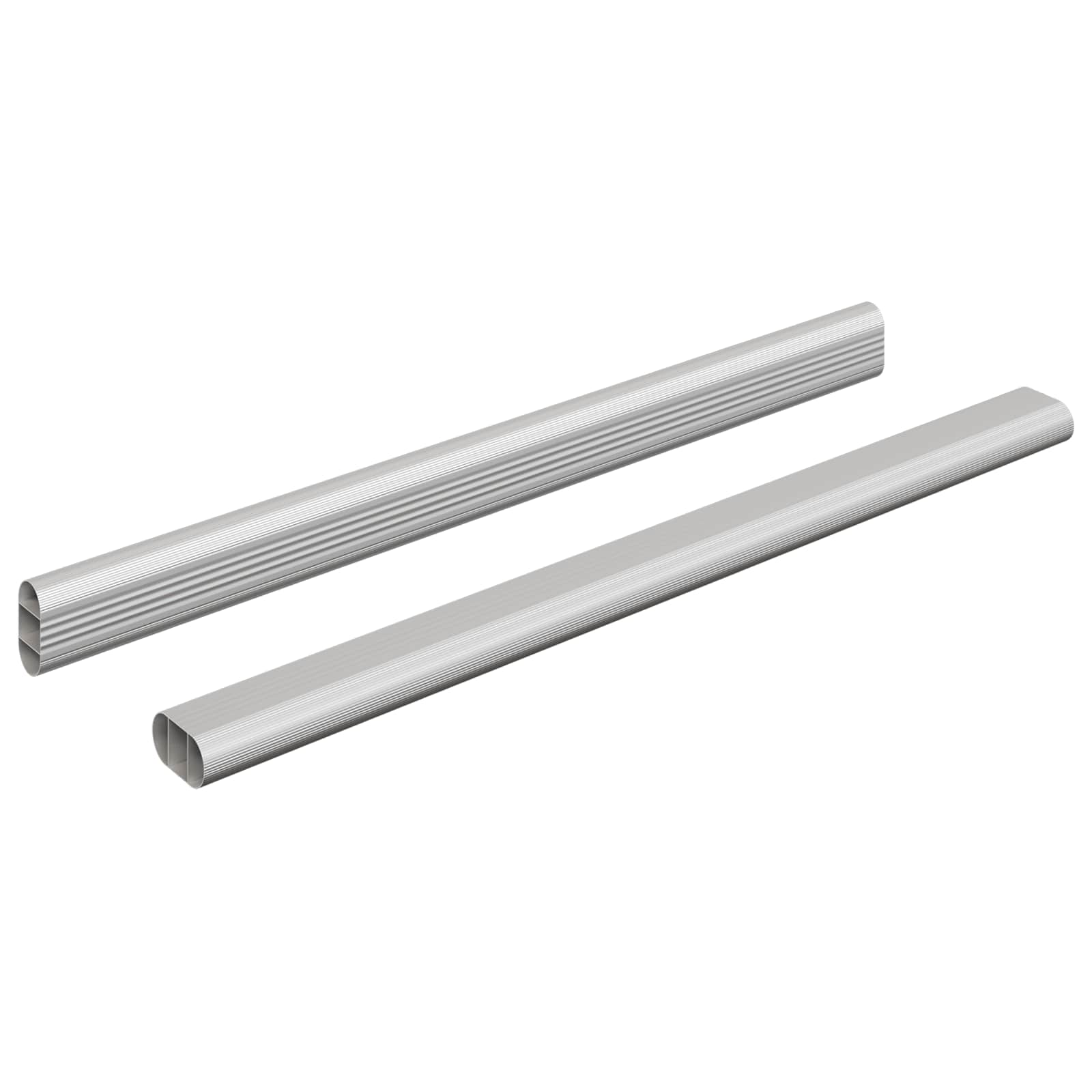 Ράβδος Ντουλάπας 2 pcs Ασημί 372 x 15 x 29 mm Αλουμινένιο Κράμα