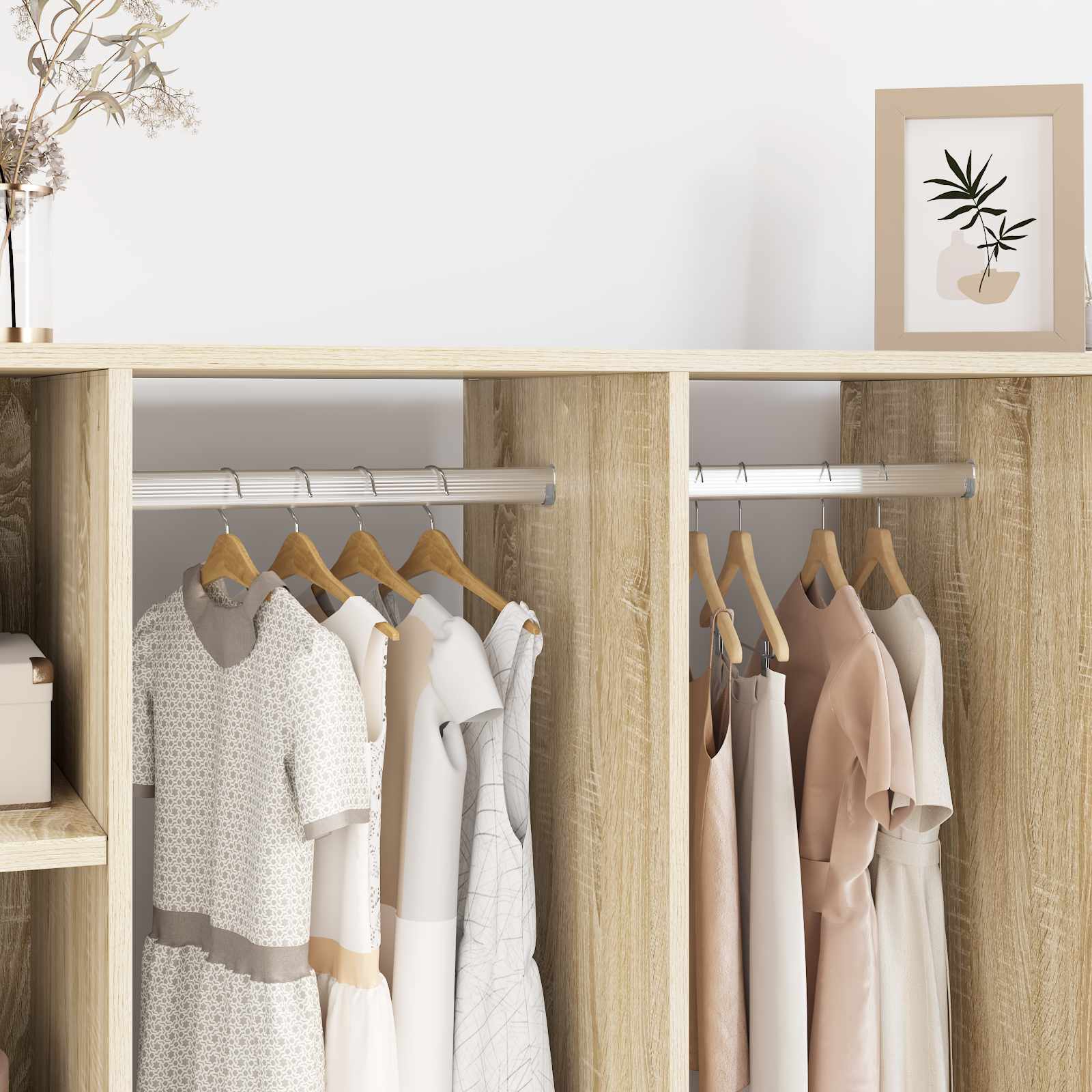 Ράβδος Ντουλάπας 12 pcs Ασημί 764 x 15 x 29 mm