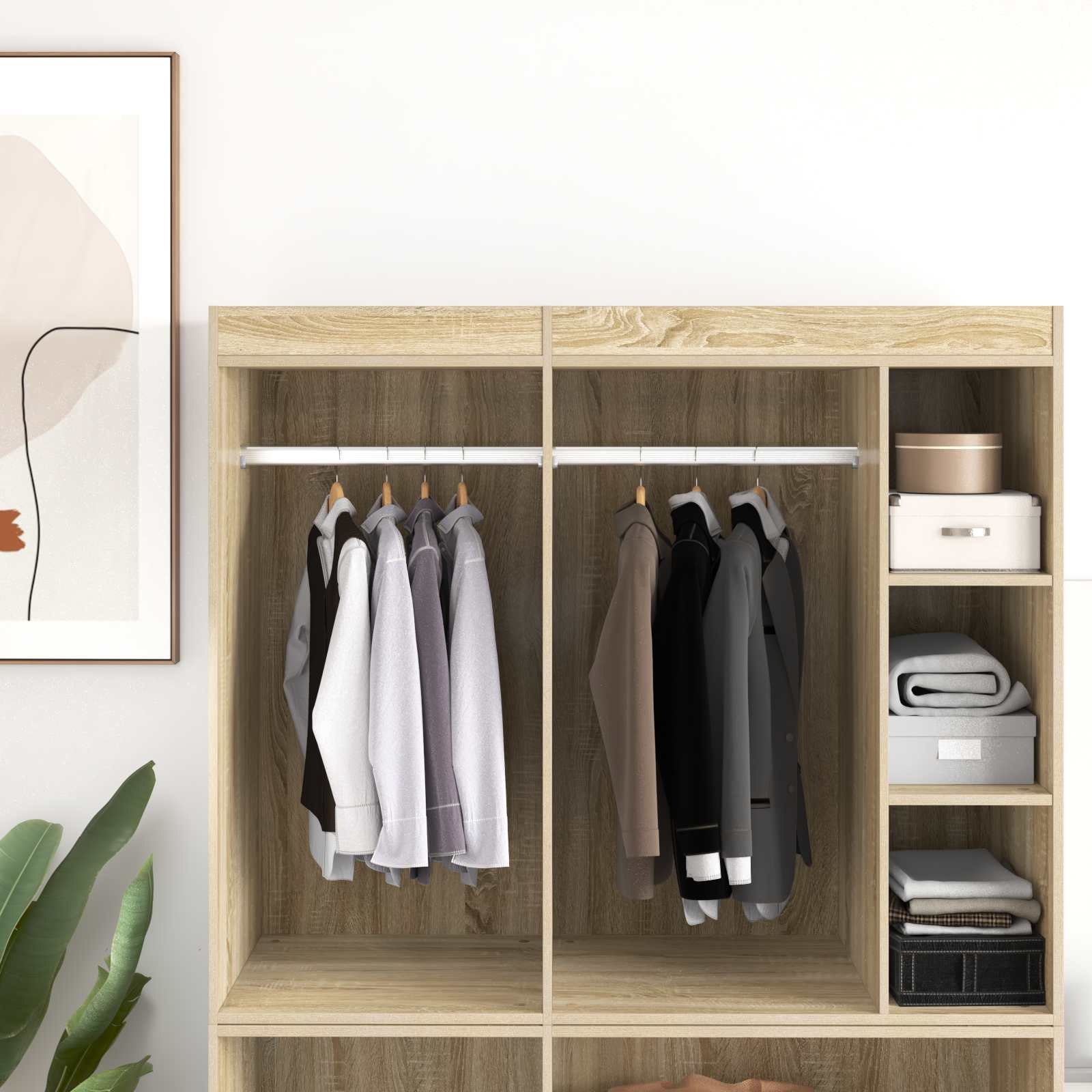 Ράβδος Ντουλάπας 12 pcs Ασημί 764 x 15 x 29 mm