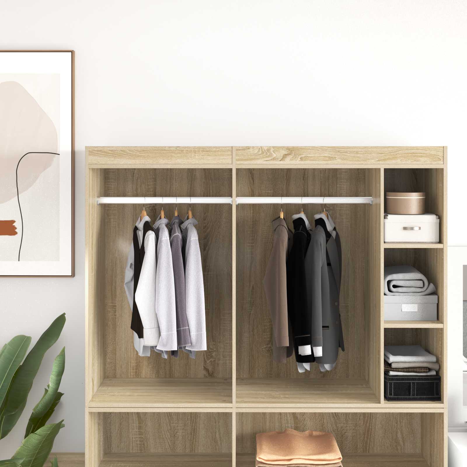 Ράβδος Ντουλάπας 12 pcs Ασημί 764 x 15 x 29 mm