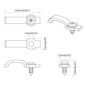 Κλιπ LED Ταινίας 12 pcs Διαφανές 23,8 x 7,3 x 4,3 χιλ - Pakobazaar