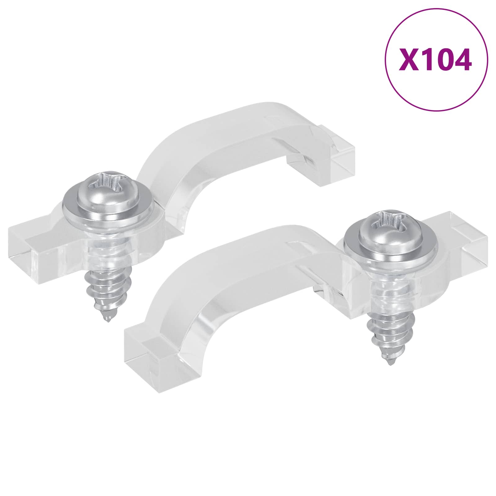 Κλιπ LED Ταινίας 2 pcs Διαφανές 23,8 x 7,3 x 4,3 χιλ - Pakobazaar