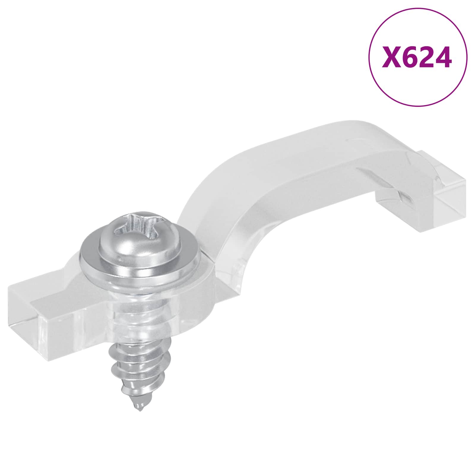 Κλιπ LED Ταινίας 12 pcs Διαφανές 23,8 x 7,3 x 4,3 χιλ - Pakobazaar