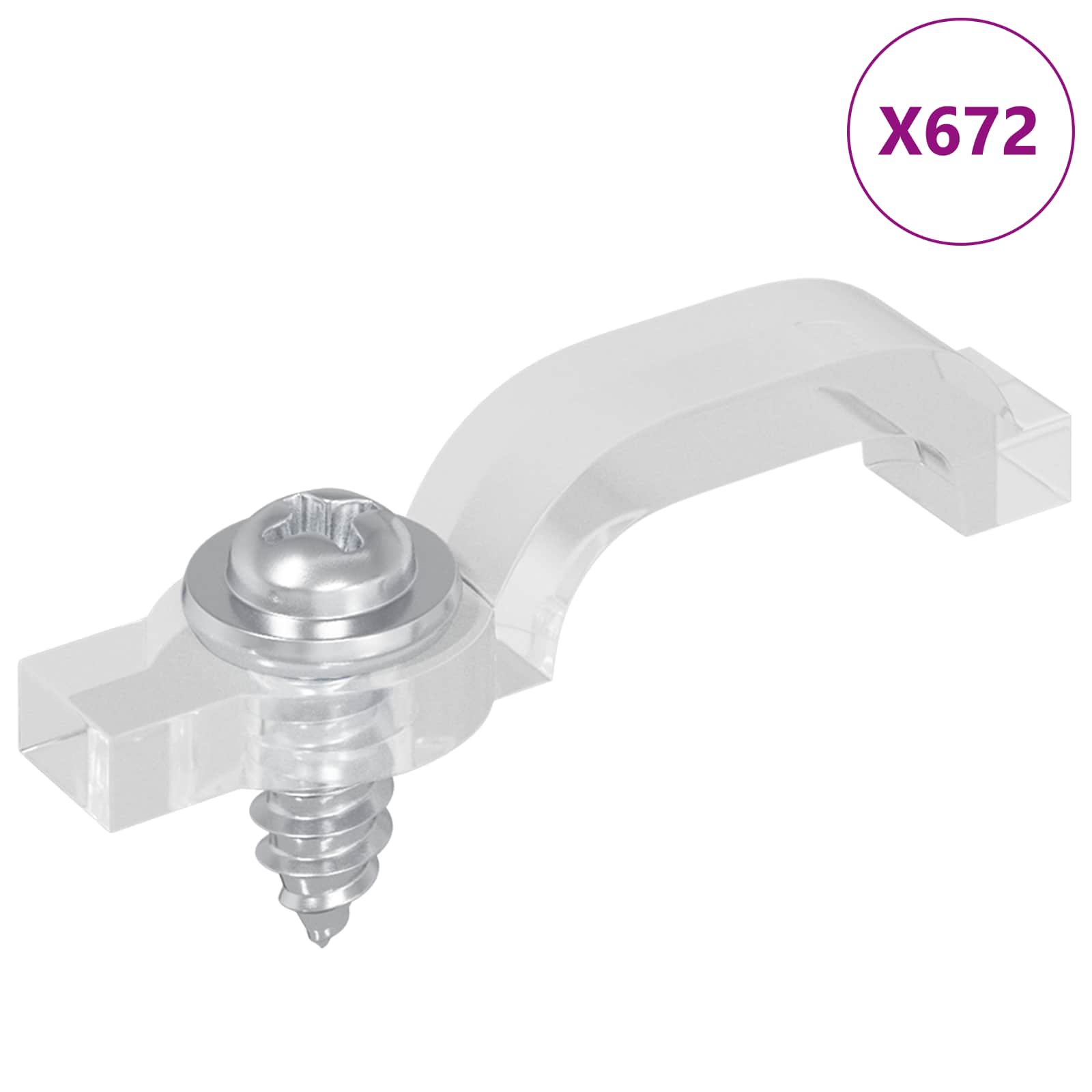 Κλιπ LED Ταινίας 12 pcs Διαφανές 23,8 x 7,3 x 4,3 χιλ - Pakobazaar