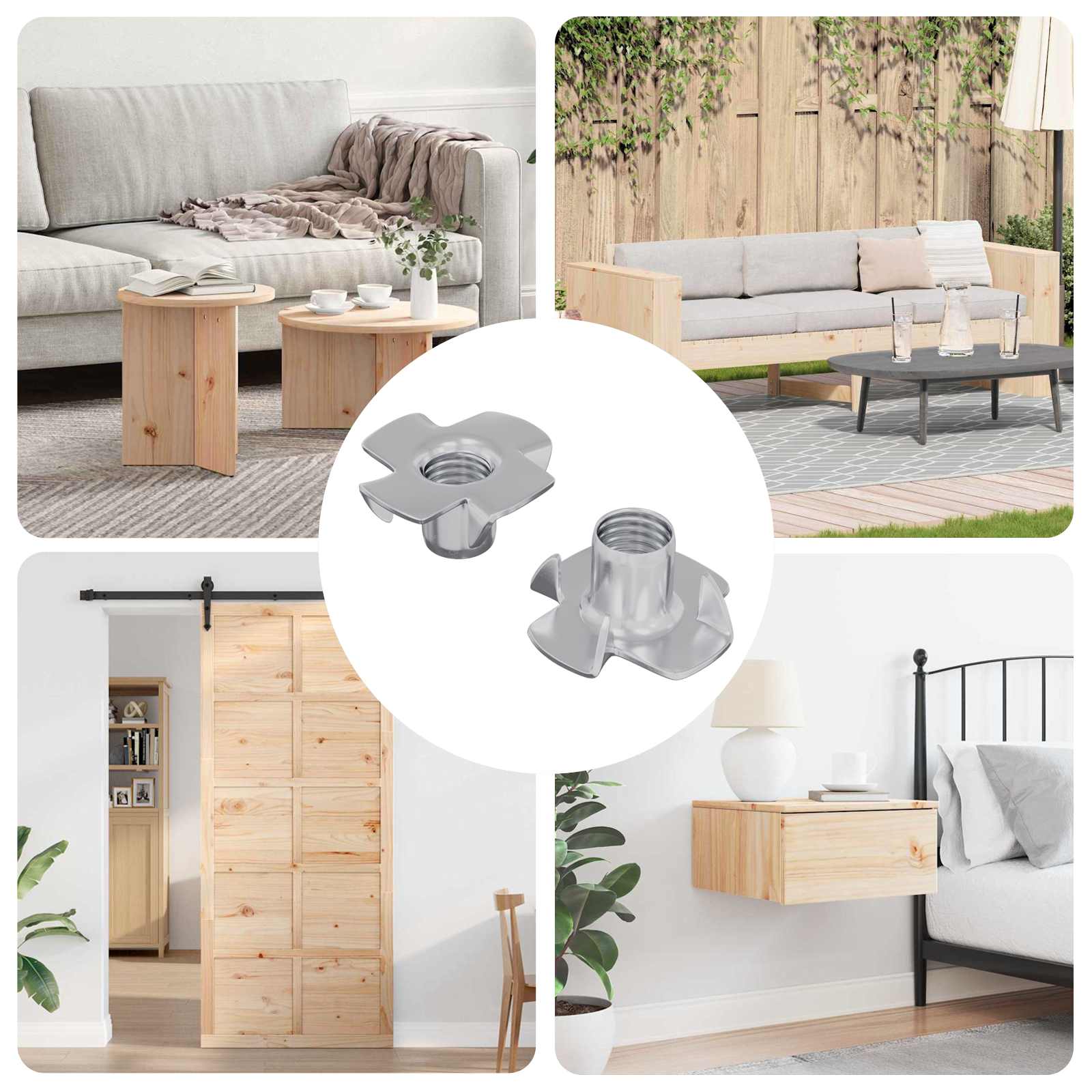 Πριονωτό T-nut 2 pcs Ασημί M6 χιλ. Ατσάλι