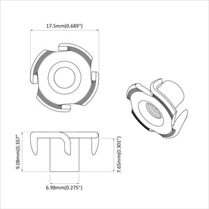 Πριονωτό T-nut 12 τμχ. Ασημί M6 χιλ. Ατσάλι