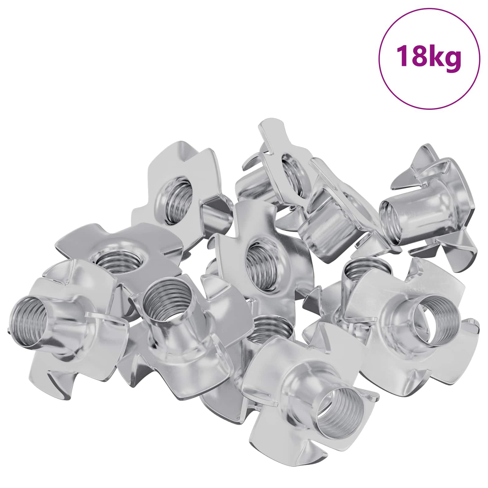 Πριονωτό T-nut 7200 pcs Ασημί M6 χιλ. Ατσάλι