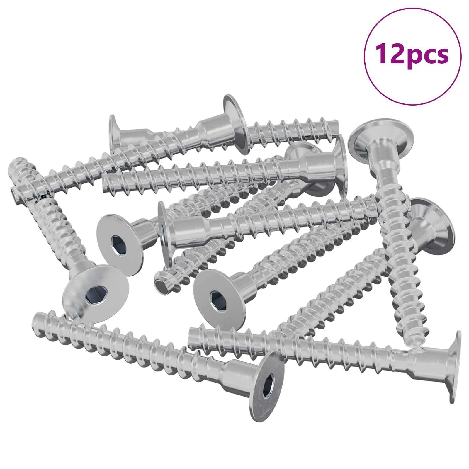 Βίδα 12 pcs Επικαλυμμένο με ψευδάργυρο 5 x 40 mm Σίδερο