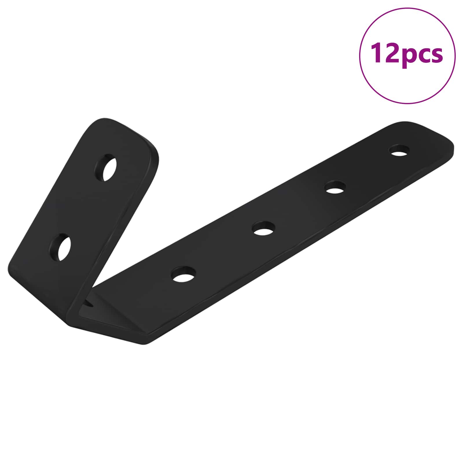 Άγκιστρα 12 pcs Μαύρο M5 x 110 mm Σίδερο