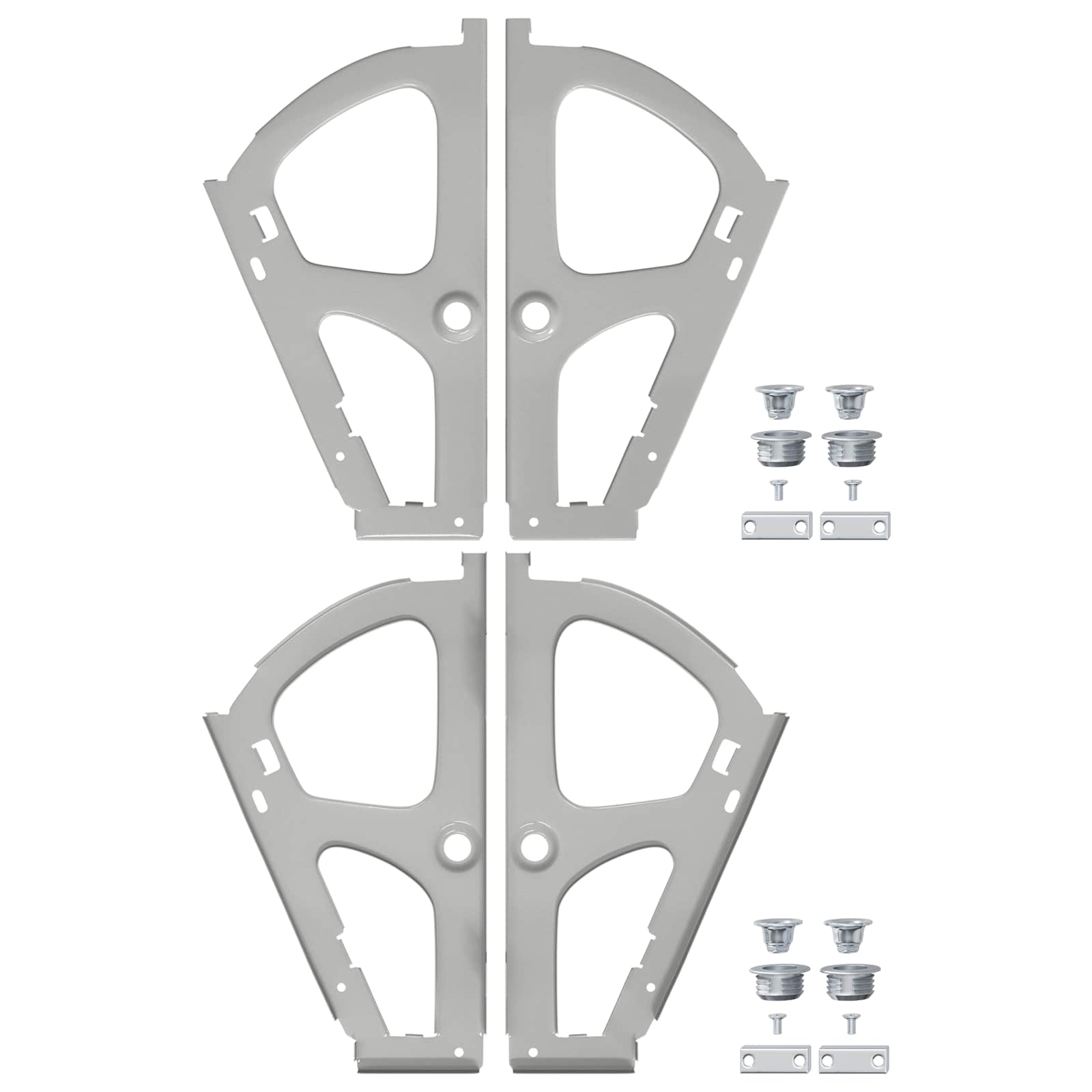 Αγκώνας ανατροπής 2 pcs Ασημί 235 x 155 x 30 mm Σίδερο