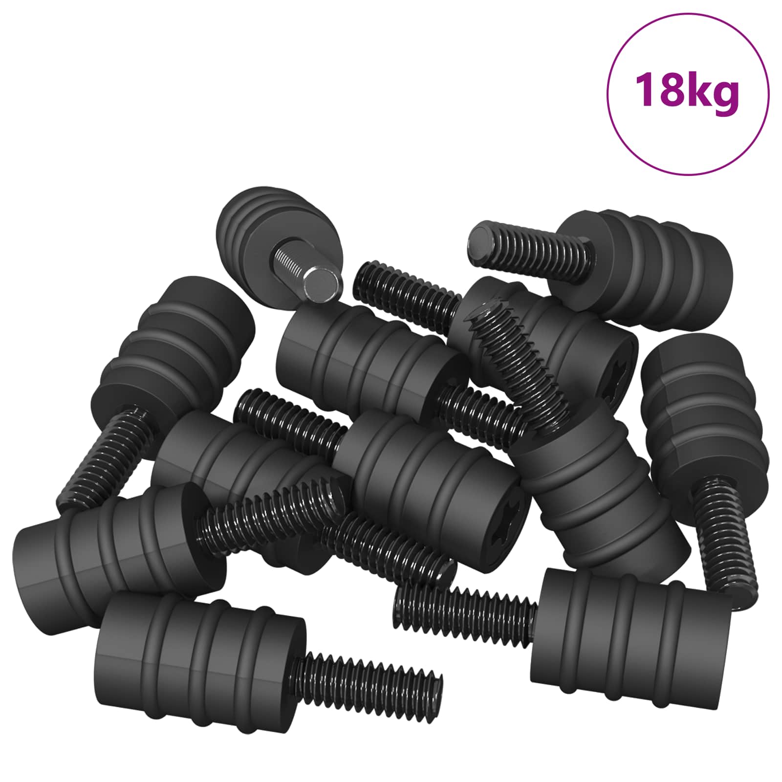 Βίδα Στήριξης 4865 pcs Μαύρο M4 Καουτσούκ και Χάλυβας