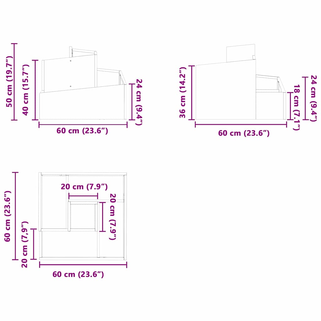 Γλάστρα Κήπου Λευκό 60 x 60 x 50 εκ Ψυχρής έλασης χάλυβας