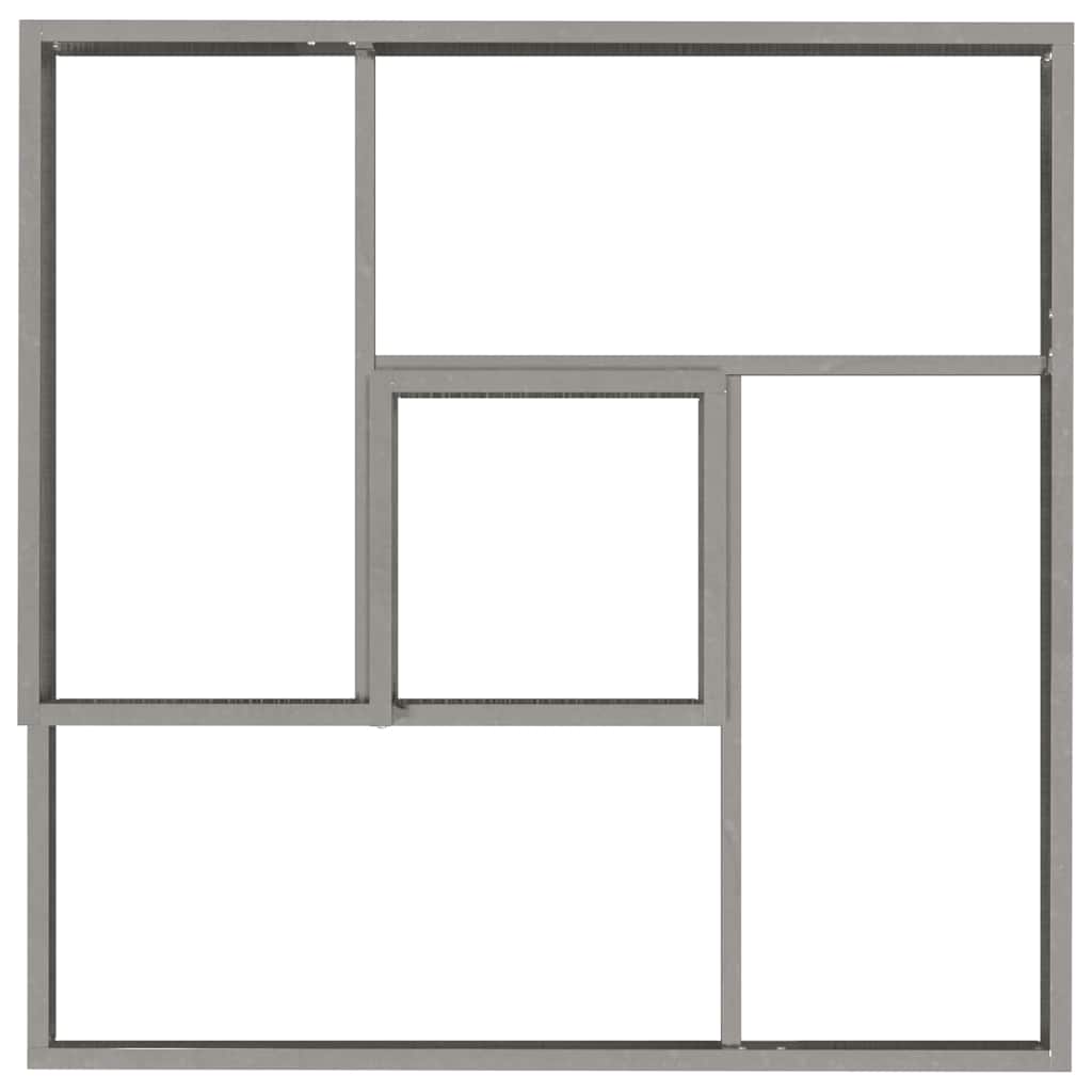 Γλάστρα Κήπου Ασημί 60 x 60 x 50 εκ Επικαλυμμένος Χάλυβας - Pakobazaar