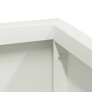 Γλάστρα Κήπου Λευκό 80 x 80 x 50 εκ. Ψυχρής έλασης χάλυβας