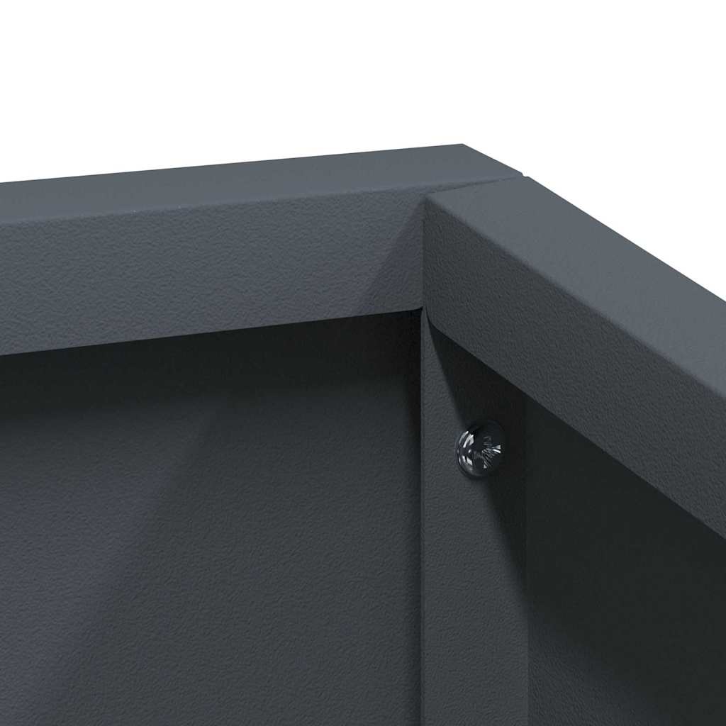 Γλάστρα Κήπου Ανθρακί 80 x 80 x 50 εκ. Ψυχρής έλασης χάλυβας - Pakobazaar