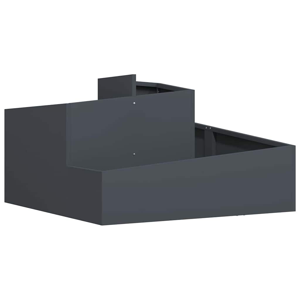 Γλάστρα Κήπου Ανθρακί 80 x 80 x 50 εκ. Ψυχρής έλασης χάλυβας - Pakobazaar