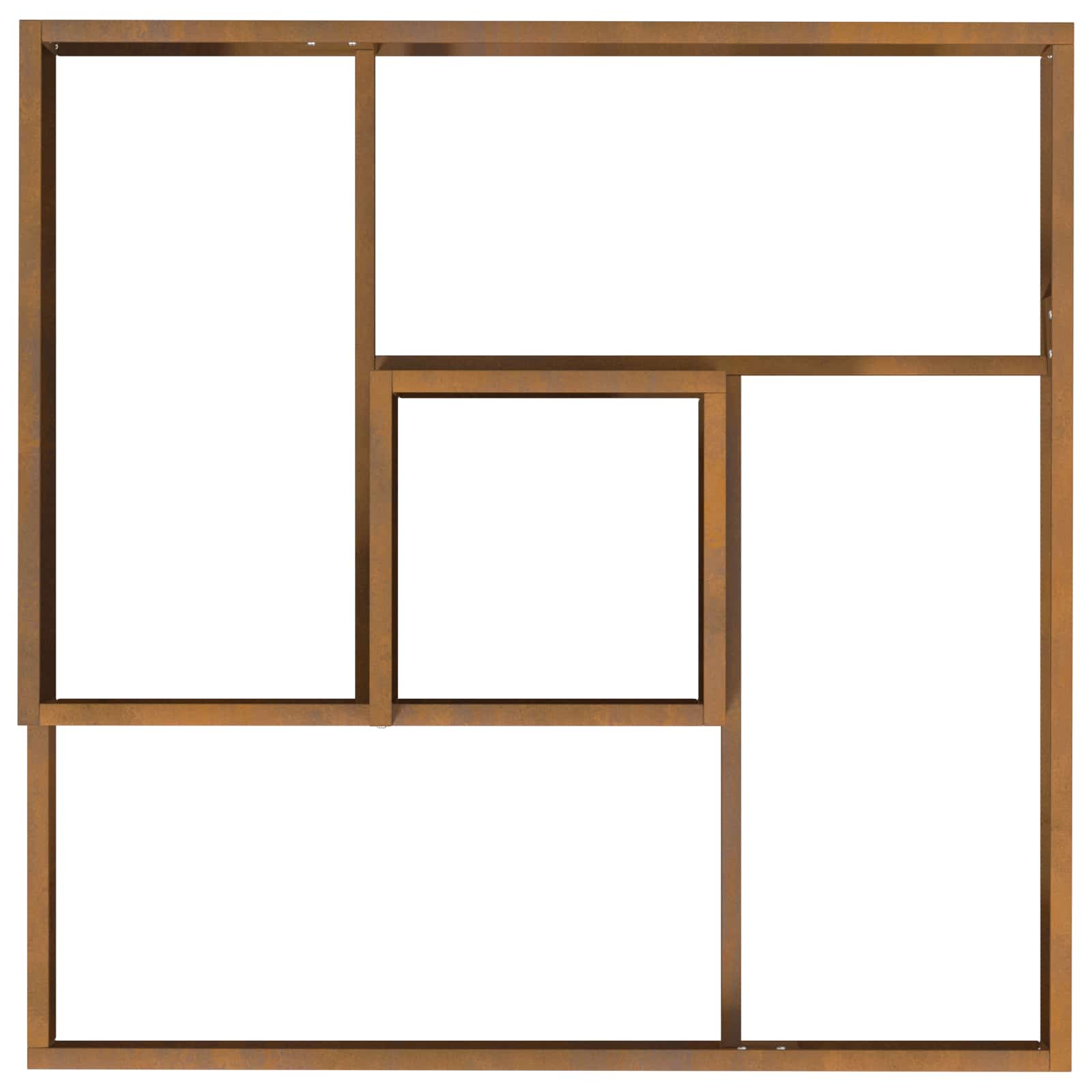 Γλάστρα Κήπου Καφέ 80 x 80 x 50 εκ. Ατσάλι Σκληρυθέν στον Αέρα