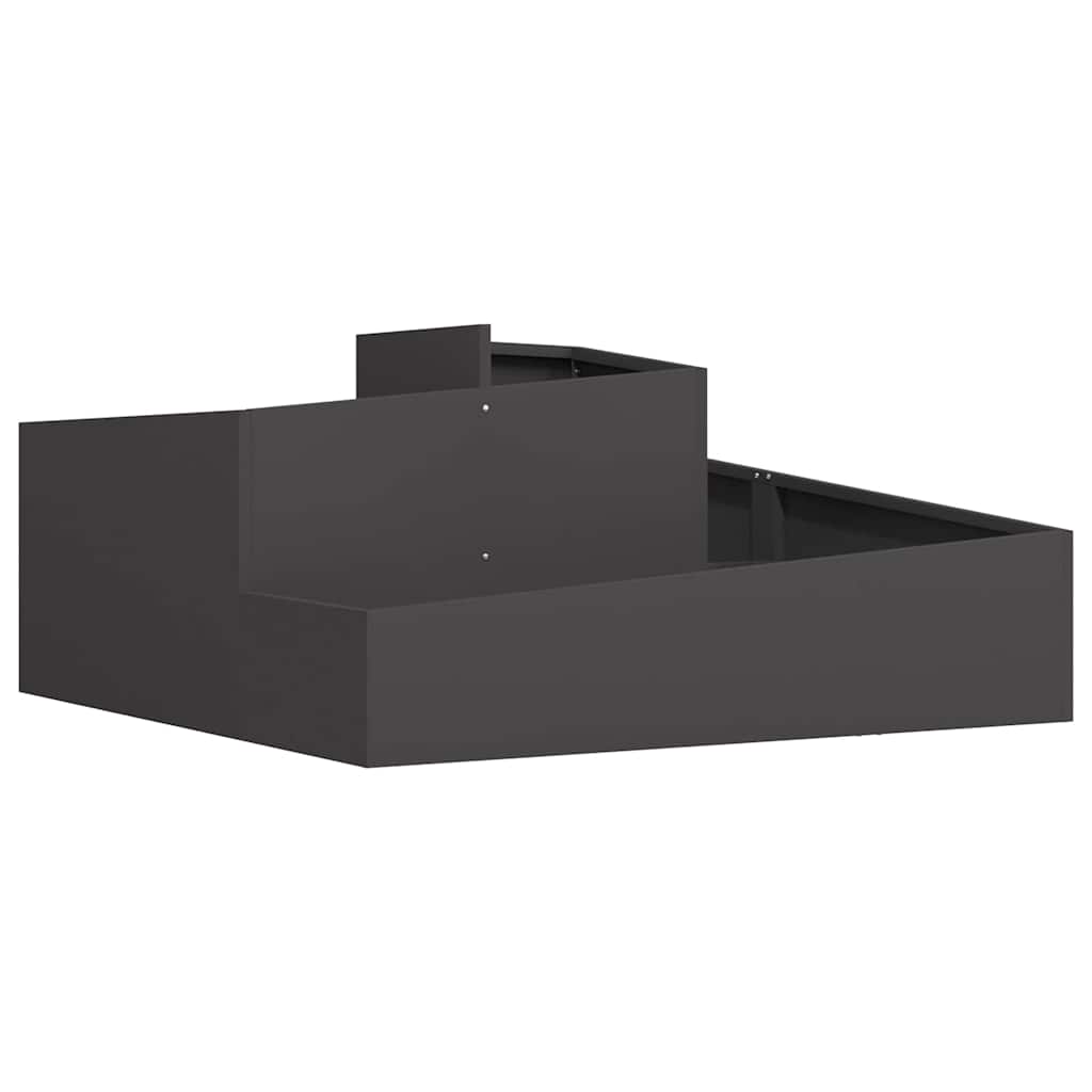 Γλάστρα Κήπου Μαύρο 100 x 100 x 50 cm Ψυχρής έλασης χάλυβας