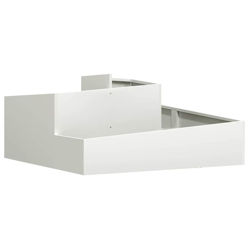 Γλάστρα Κήπου Λευκό 100 x 100 x 50 cm Ψυχρής έλασης χάλυβας