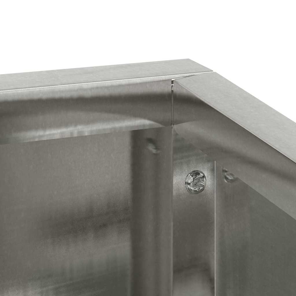 Γλάστρα Κήπου Ασημί 100 x 100 x 50 cm Ανοξείδωτο ατσάλι