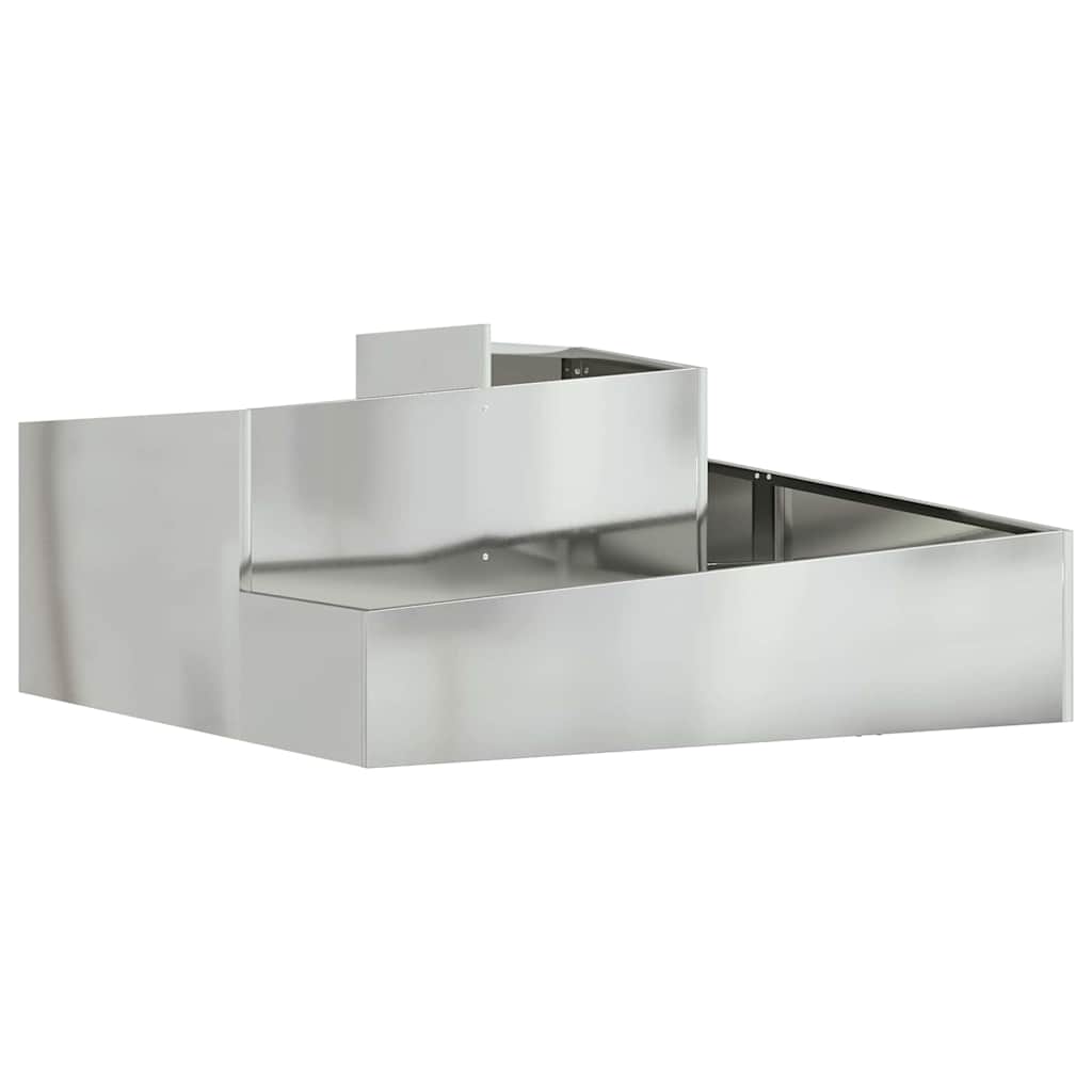 Γλάστρα Κήπου Ασημί 100 x 100 x 50 cm Επικαλυμμένος Χάλυβας