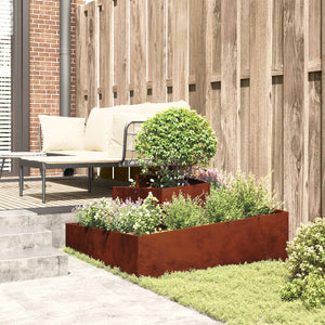 Γλάστρα Κήπου Σκ rusty 100 x 100 x 50 cm - Pakobazaar