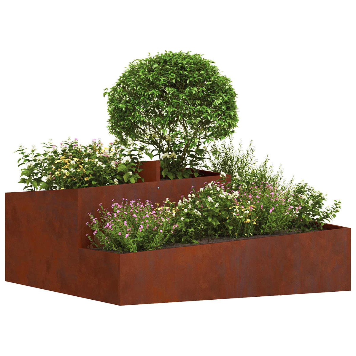 Γλάστρα Κήπου Σκ rusty 100 x 100 x 50 cm - Pakobazaar