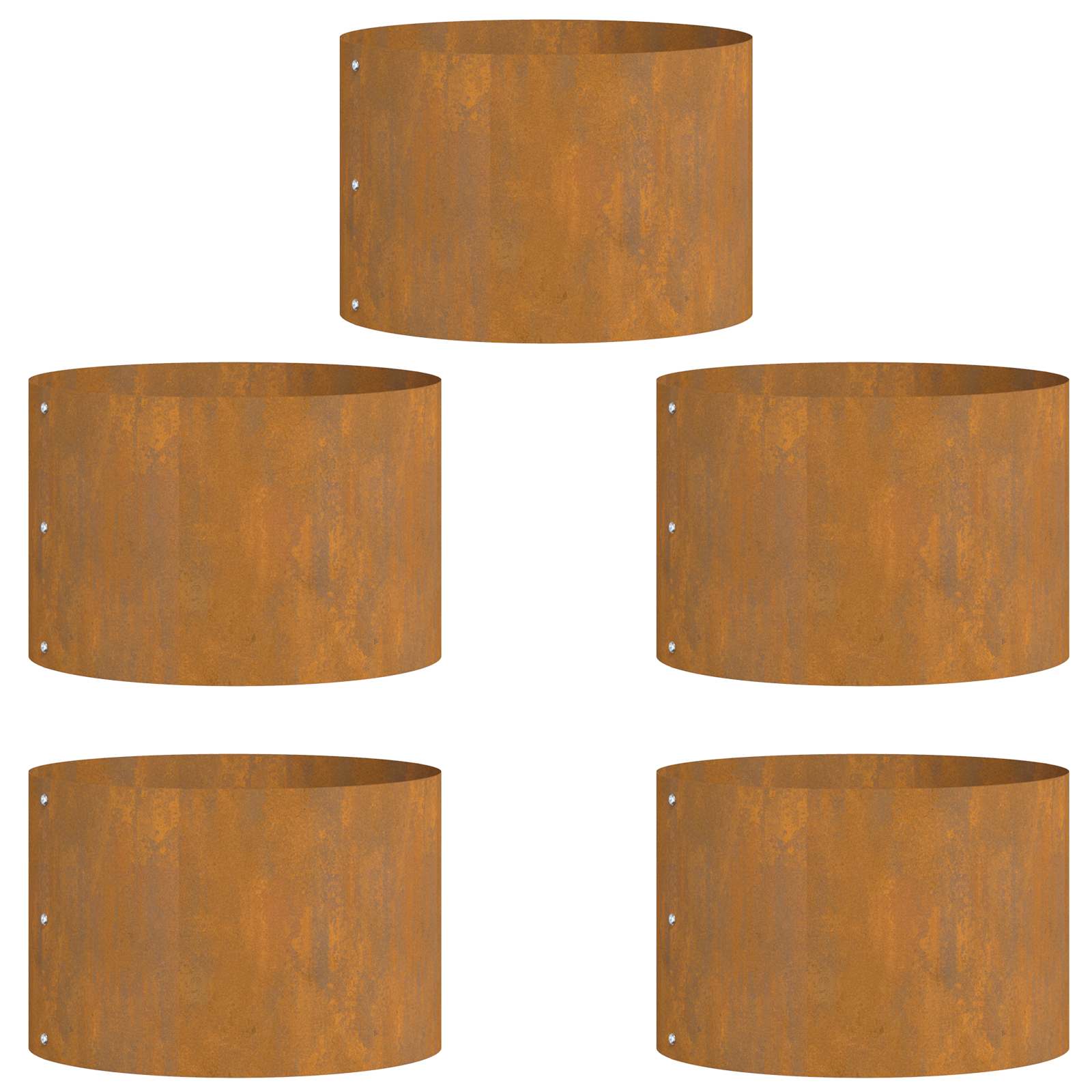 Δακτύλιος γλάστρας 5 pcs Καφέ 30 x 30 x 20 cm - Pakobazaar