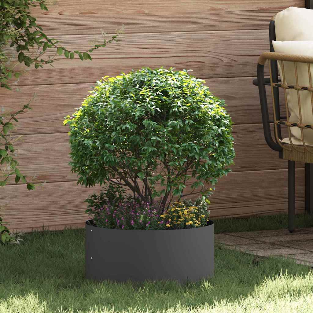 Δακτύλιος γλάστρας Μαύρο 40 x 40 x 20 cm Ψυχρής έλασης χάλυβας - Pakobazaar