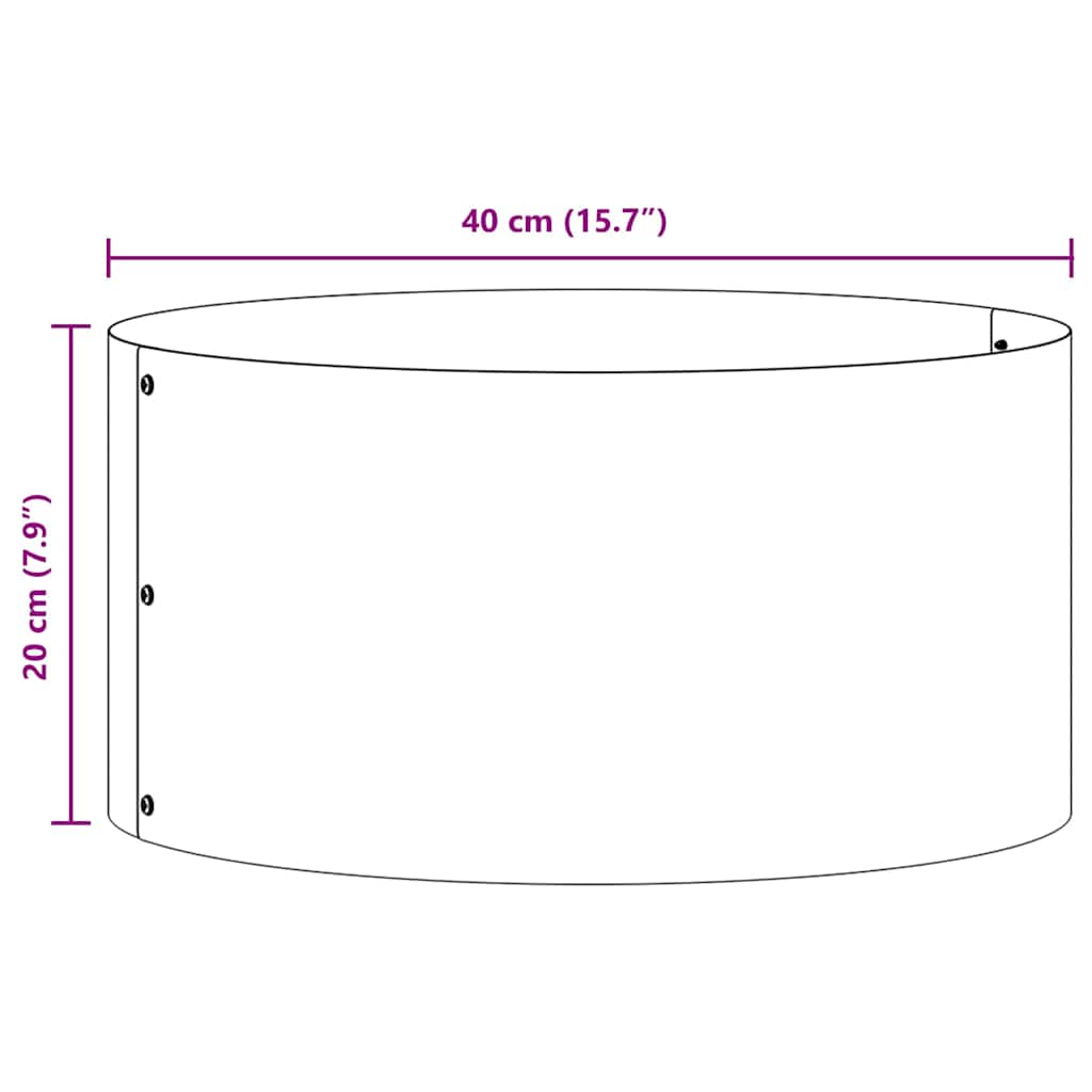 Δακτύλιος γλάστρας 5 pcs Μαύρο 40 x 40 x 20 cm - Pakobazaar