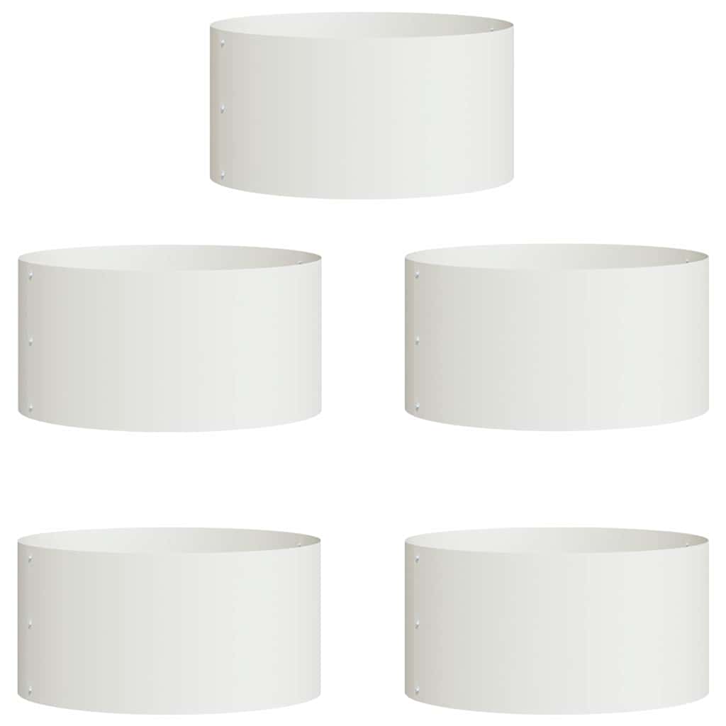 Δακτύλιος γλάστρας 5 pcs Λευκό 40 x 40 x 20 cm - Pakobazaar