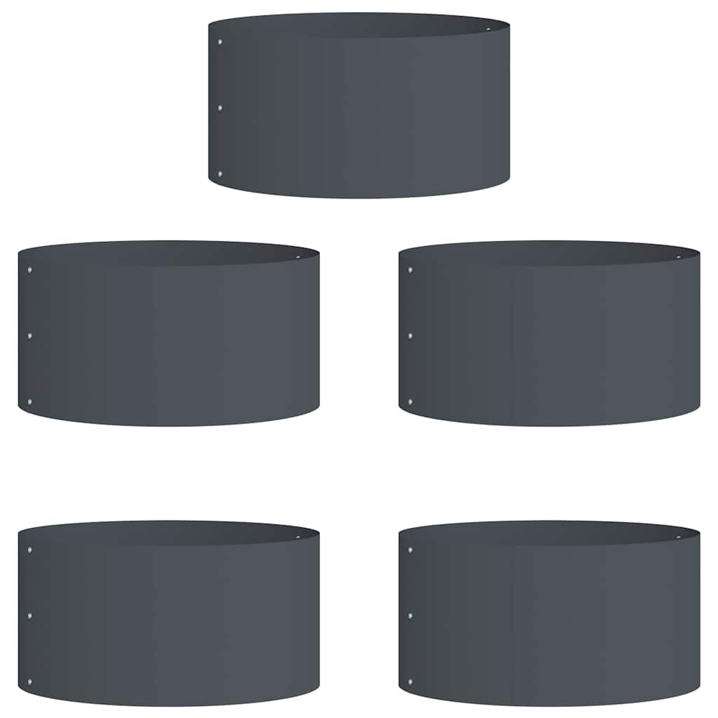 Δακτύλιος γλάστρας 5 pcs Ανθρακί 40 x 40 x 20 cm - Pakobazaar
