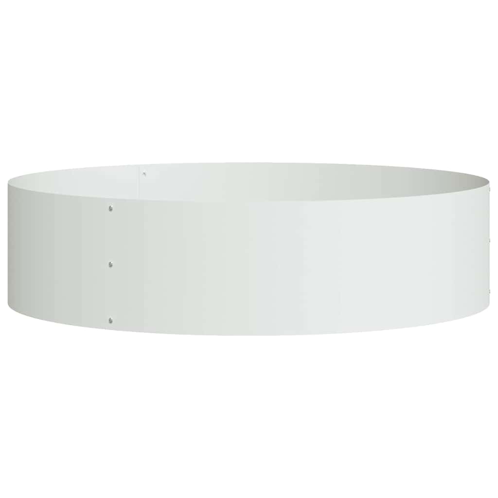 Δακτύλιος γλάστρας Λευκό 80 x 80 x 20 cm Ψυχρής έλασης χάλυβας - Pakobazaar