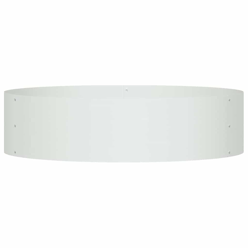 Δακτύλιος γλάστρας Λευκό 80 x 80 x 20 cm Ψυχρής έλασης χάλυβας - Pakobazaar