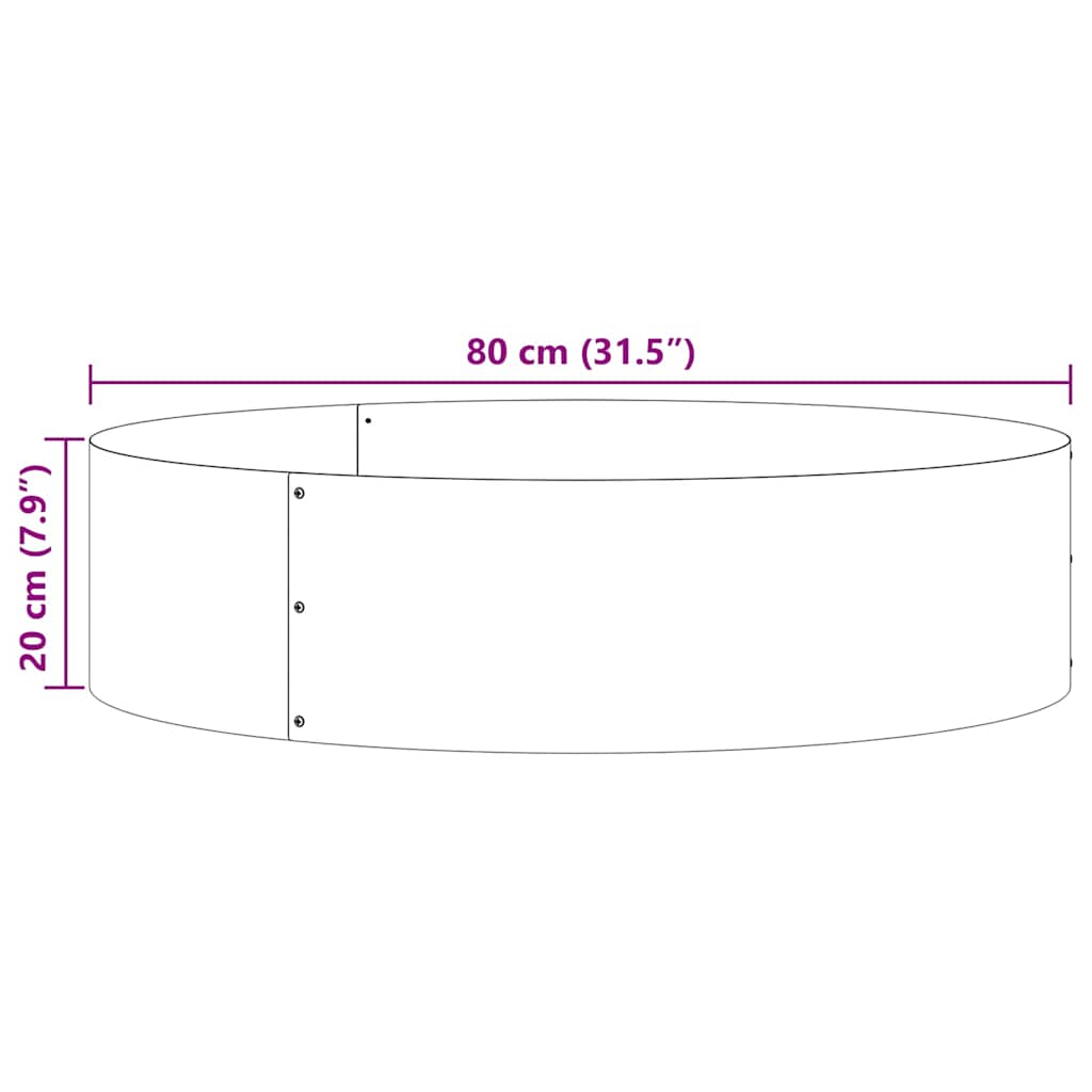 Δακτύλιος γλάστρας 5 pcs Λευκό 80 x 80 x 20 cm - Pakobazaar